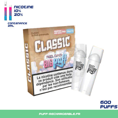 Big Puff  Pod rechargeable | Goût Classic