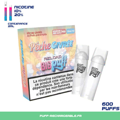 Big Puff  Pod rechargeable | Goût Pêche Givrée