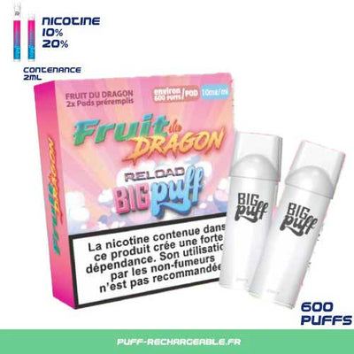 Big Puff Pod rechargeable | Goût Fruit du Dragon