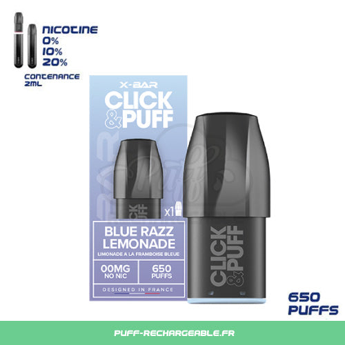 X Bar Recharge Click & Puff | Goût Fraise Kiwi