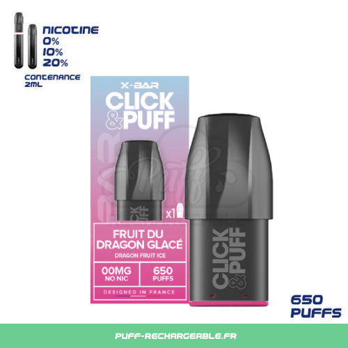 X Bar Recharge Click & Puff | Goût Limonade Rose