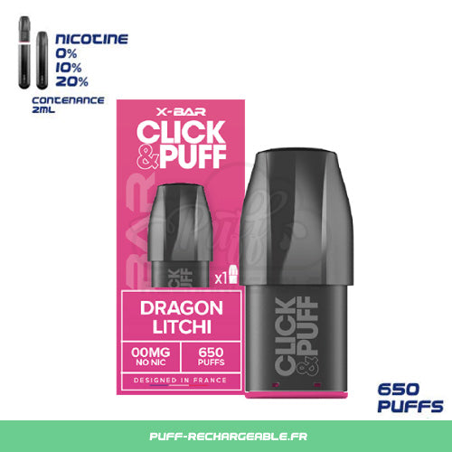 X Bar Recharge Click & Puff | Goût Pamplemousse