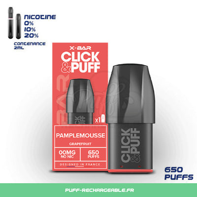 X Bar Recharge Click & Puff | Goût Pamplemousse