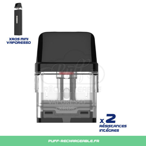 Cartouche XROS Mini 2ml, résistance intégrée, resistance xros mini 0.8 ohm (de 12W à 18W), resistance xros mini 1.2 ohm